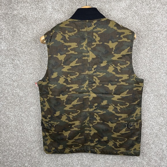 Taylor Stitch Men's 40 Workhorse Full‎ Zip Vest Camo Boss Duck Quilt Lined NEW - Picture 9 of 9